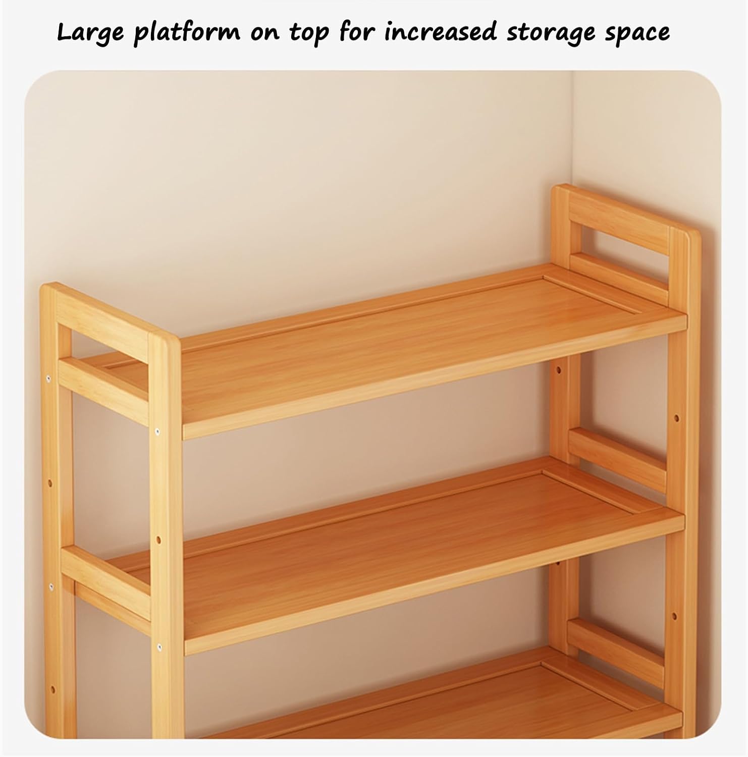 Wooden Desktop Shelf, Outdoor Desktop Planter Shelf Rack, Display Storage Unit, Country Style Shelf, Made of Solid Wood, Safe, Thick and Stable, 72.4 * 23.4 * 35cm (Three Layers)