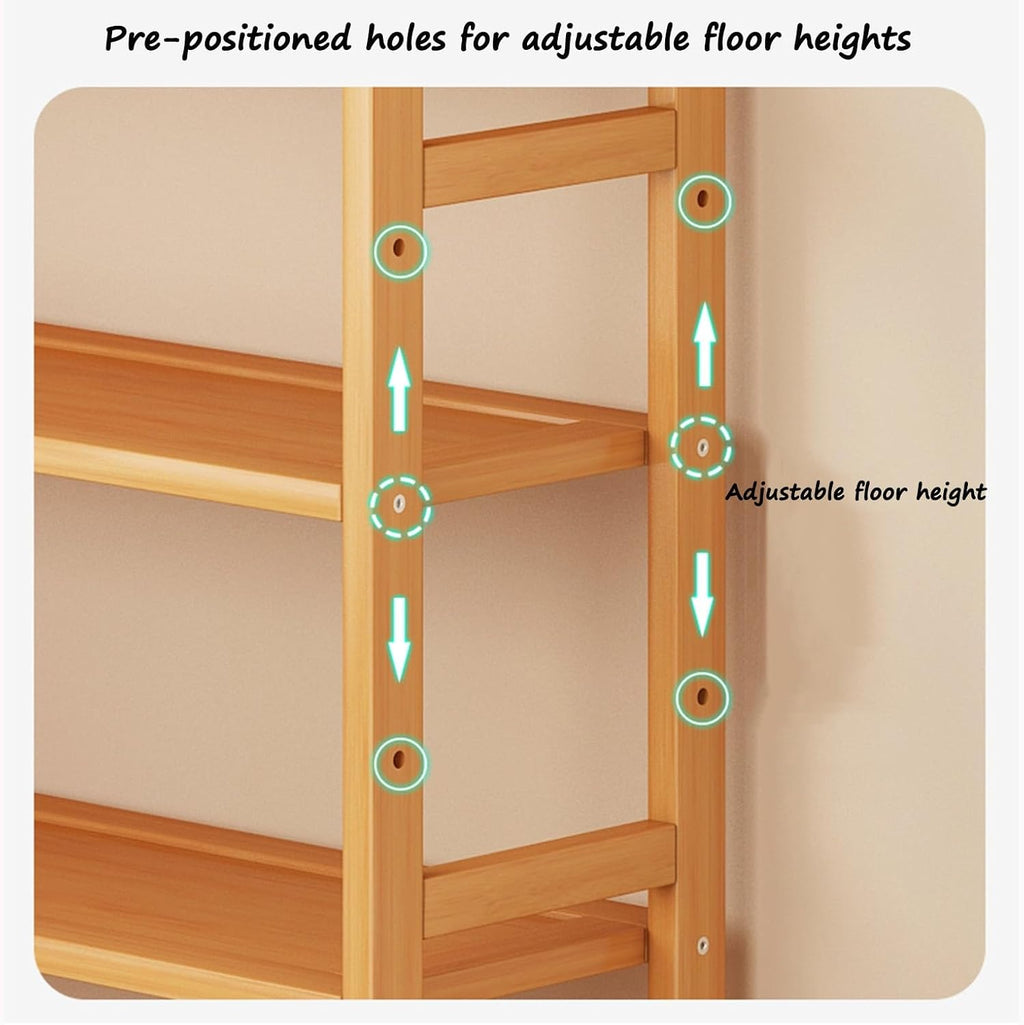 Wooden Desktop Shelf, Outdoor Desktop Planter Shelf Rack, Display Storage Unit, Country Style Shelf, Made of Solid Wood, Safe, Thick and Stable, 72.4 * 23.4 * 35cm (Three Layers)
