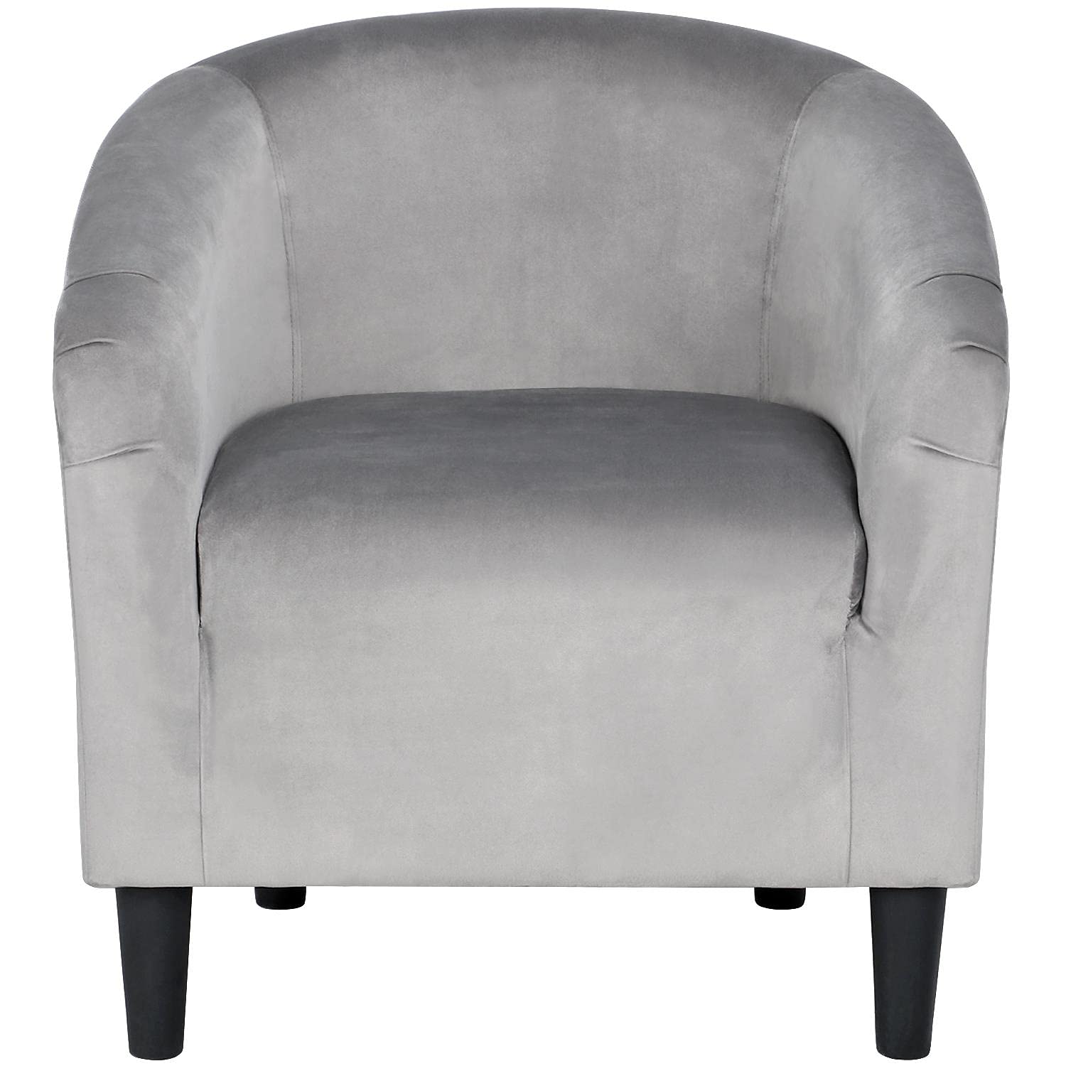 Topeakmart Accent Chair, Sherpa Barrel Chair with Soft Padded and Sturdy Legs for Living Room, Bedroom, Reception Room, Set of 2, Ivory