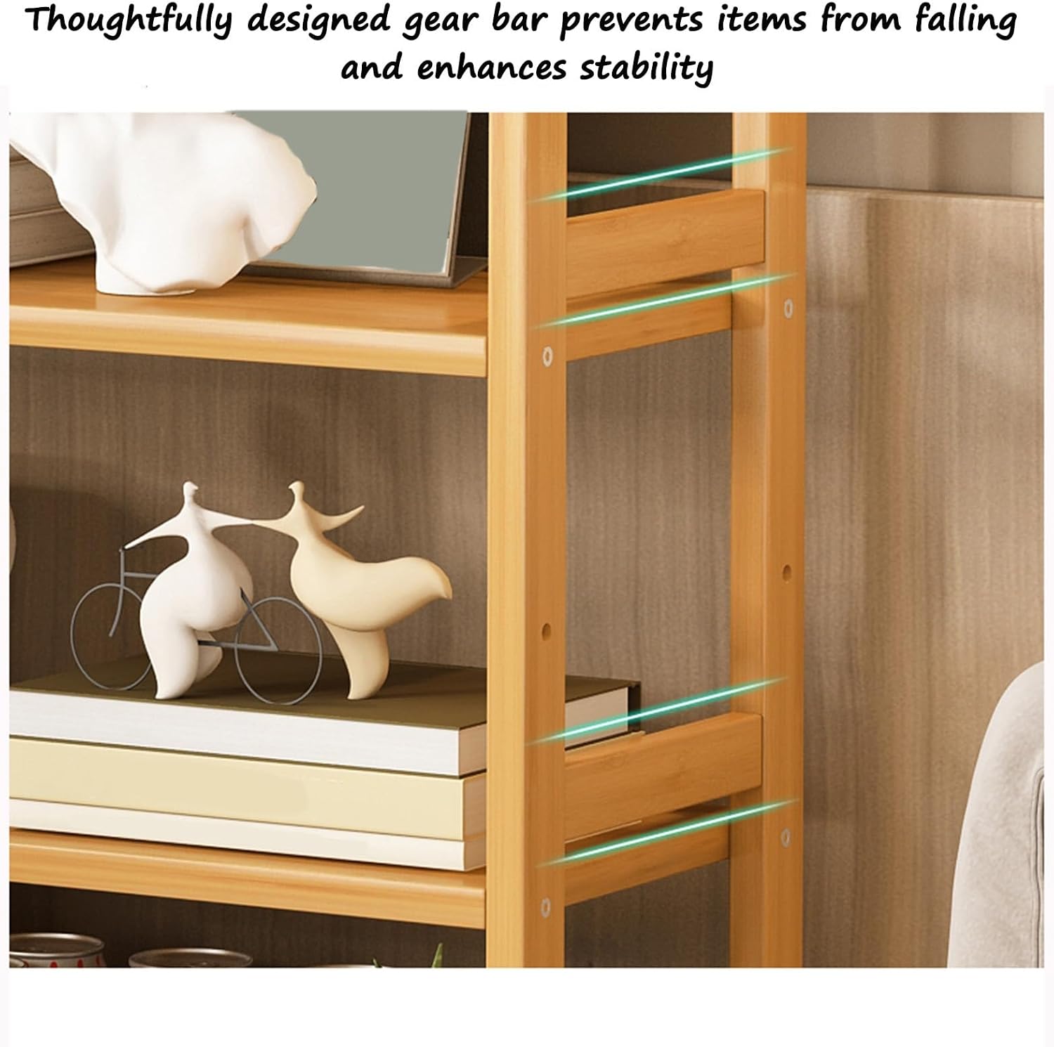 Wooden Desktop Shelf, Outdoor Desktop Planter Shelf Rack, Display Storage Unit, Country Style Shelf, Made of Solid Wood, Safe, Thick and Stable, 72.4 * 23.4 * 35cm (Three Layers)