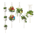 Plant Holder Basket Handmade Macrame Plant Hanger Flower Pot for wall Decoration countyard Garden Knotted Lifting(09)