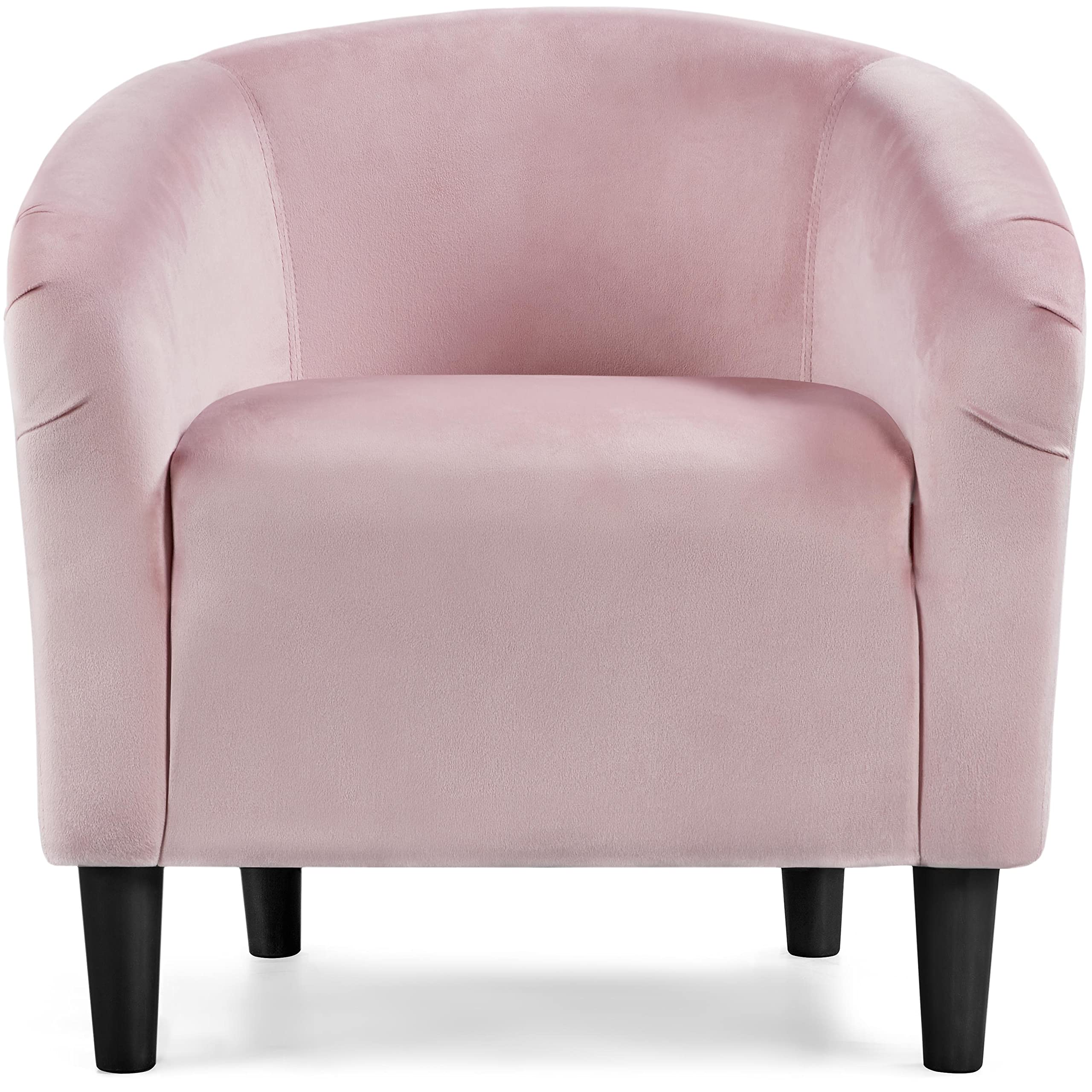 Topeakmart Accent Chair, Sherpa Barrel Chair with Soft Padded and Sturdy Legs for Living Room, Bedroom, Reception Room, Set of 2, Ivory
