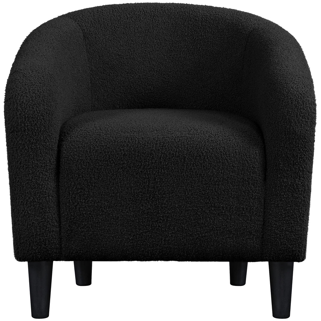 Topeakmart Accent Chair, Sherpa Barrel Chair with Soft Padded and Sturdy Legs for Living Room, Bedroom, Reception Room, Set of 2, Ivory