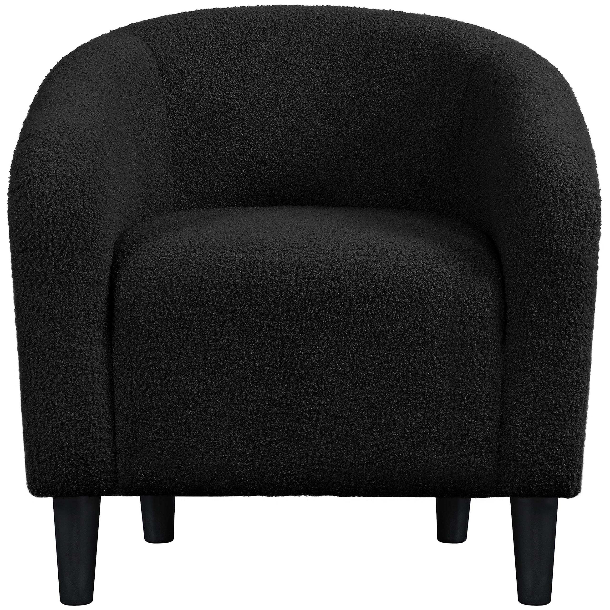 Topeakmart Accent Chair, Sherpa Barrel Chair with Soft Padded and Sturdy Legs for Living Room, Bedroom, Reception Room, Set of 2, Ivory