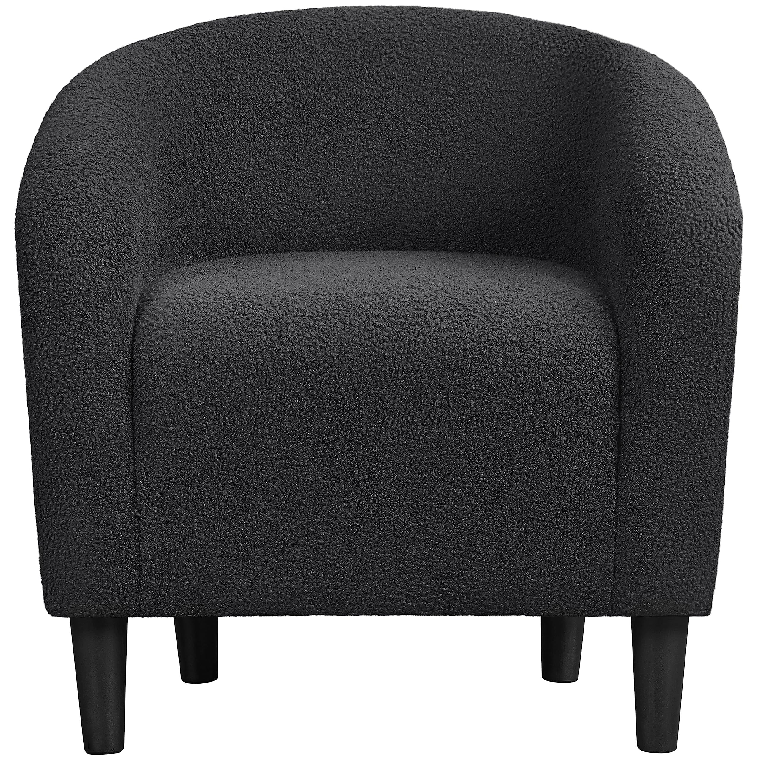 Topeakmart Accent Chair, Sherpa Barrel Chair with Soft Padded and Sturdy Legs for Living Room, Bedroom, Reception Room, Set of 2, Ivory