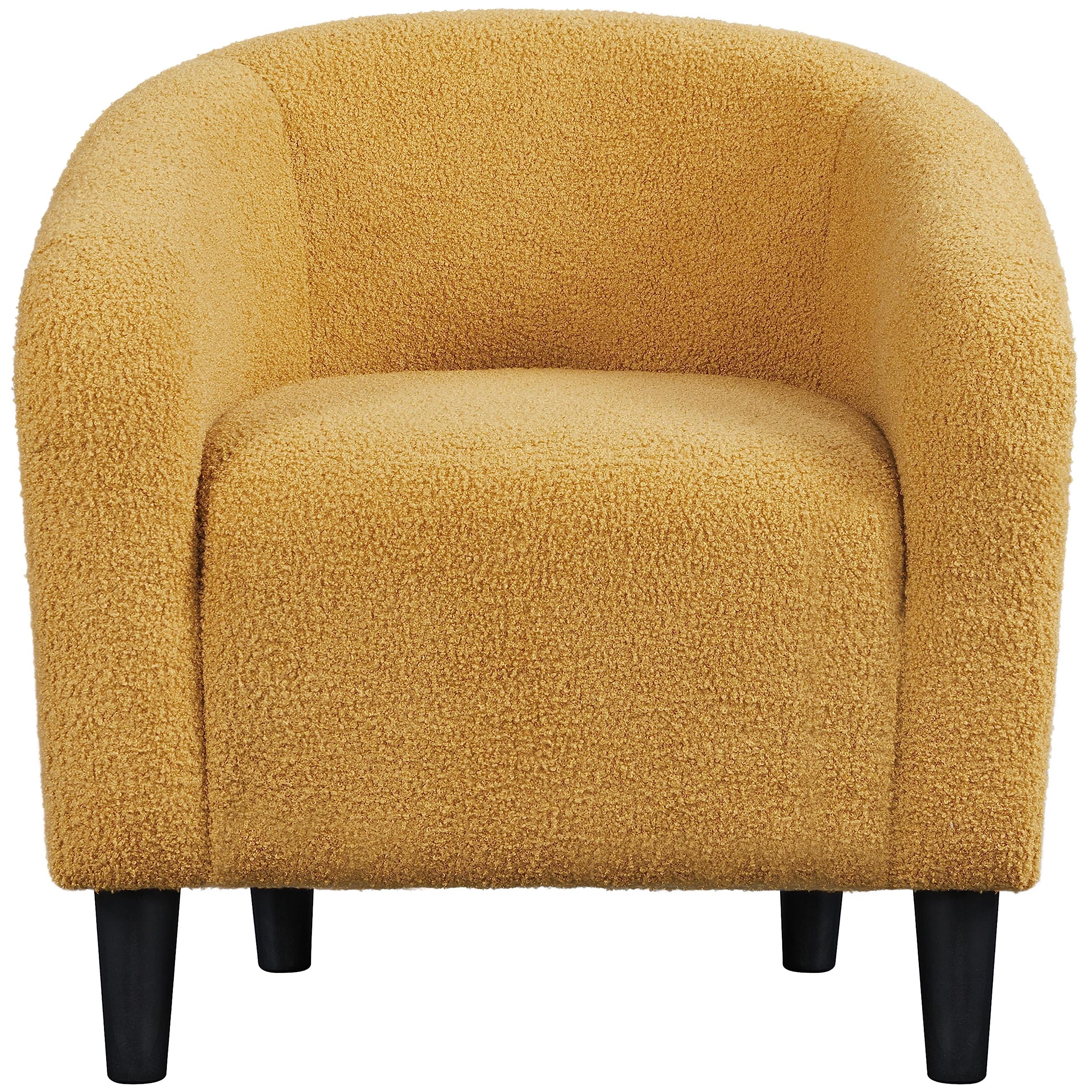 Topeakmart Accent Chair, Sherpa Barrel Chair with Soft Padded and Sturdy Legs for Living Room, Bedroom, Reception Room, Set of 2, Ivory